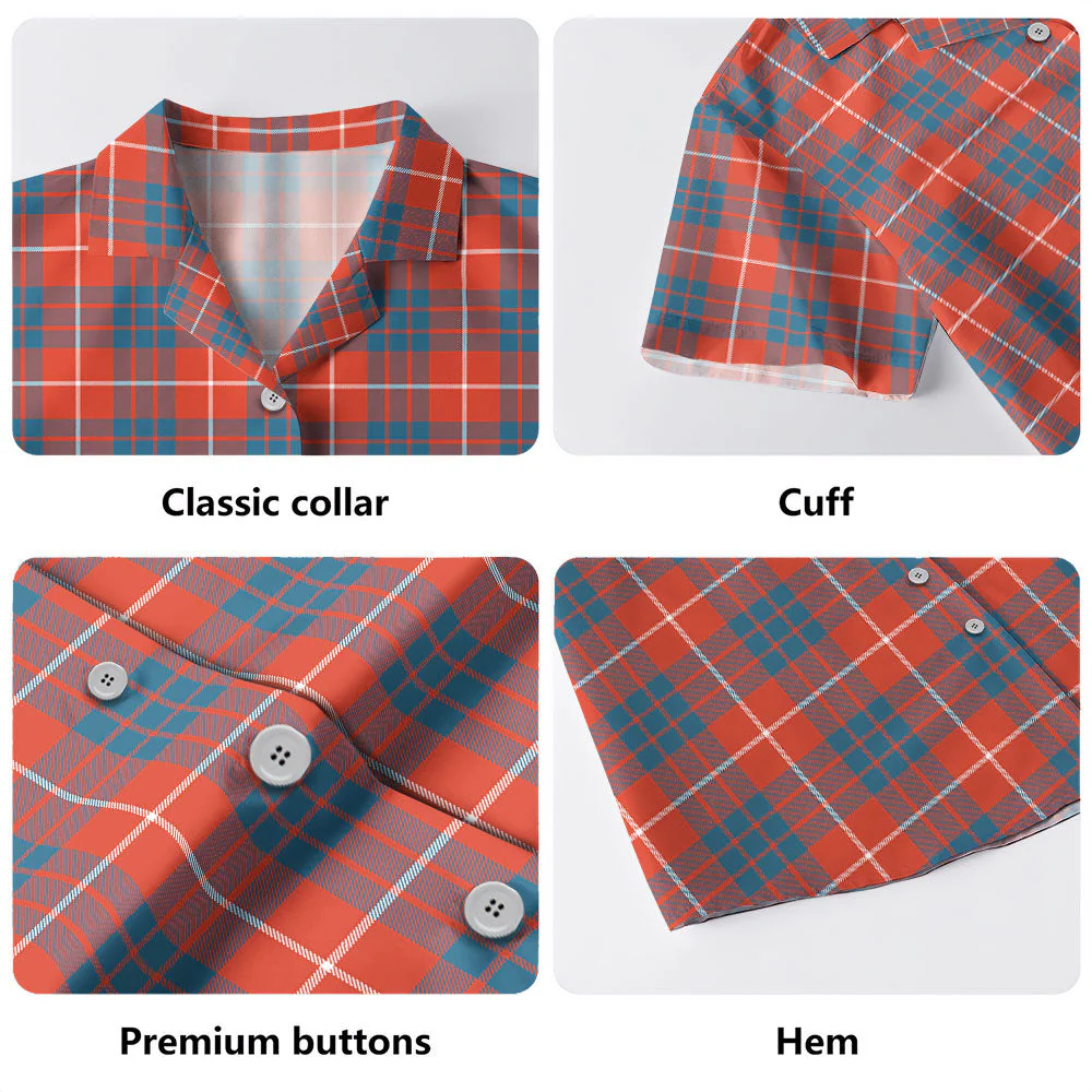 Scottish Hamilton Ancient Clan Badge Tartan Hawaiian Shirt - Image 4