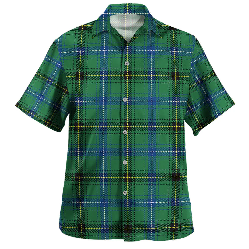 Scottish Henderson Ancient Clan Badge Tartan Hawaiian Shirt