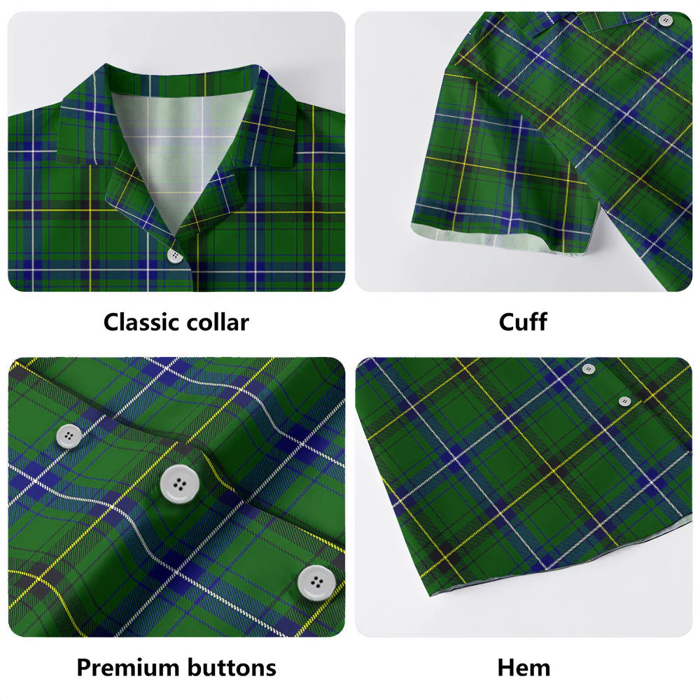 Scottish Henderson Modern Clan Badge Tartan Hawaiian Shirt - Image 4