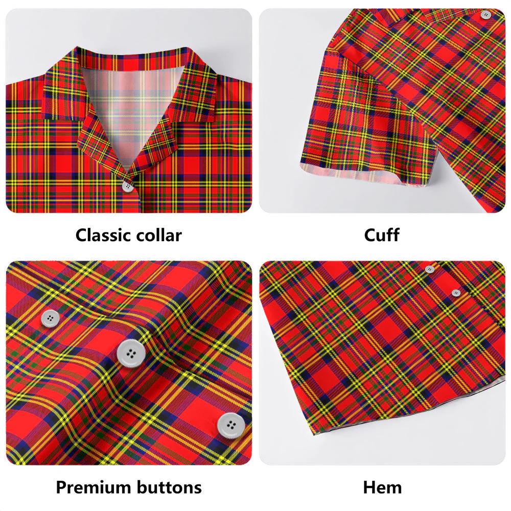 Scottish Hepburn Clan Badge Tartan Hawaiian Shirt - Image 4