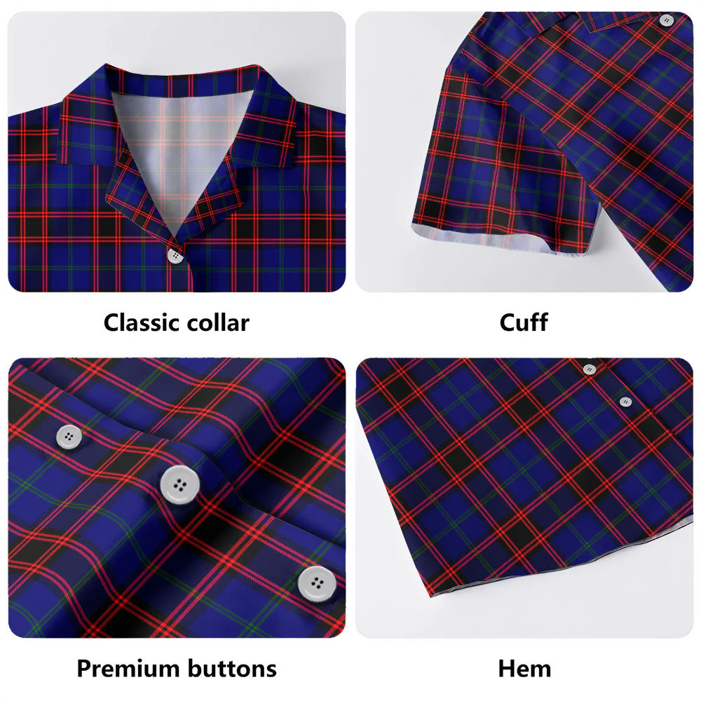 Scottish Home Modern Clan Badge Tartan Hawaiian Shirt - Image 4