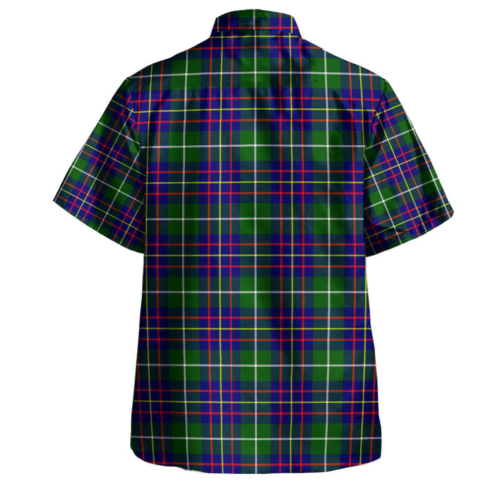 Scottish Inglis Modern Clan Badge Tartan Hawaiian Shirt - Image 3