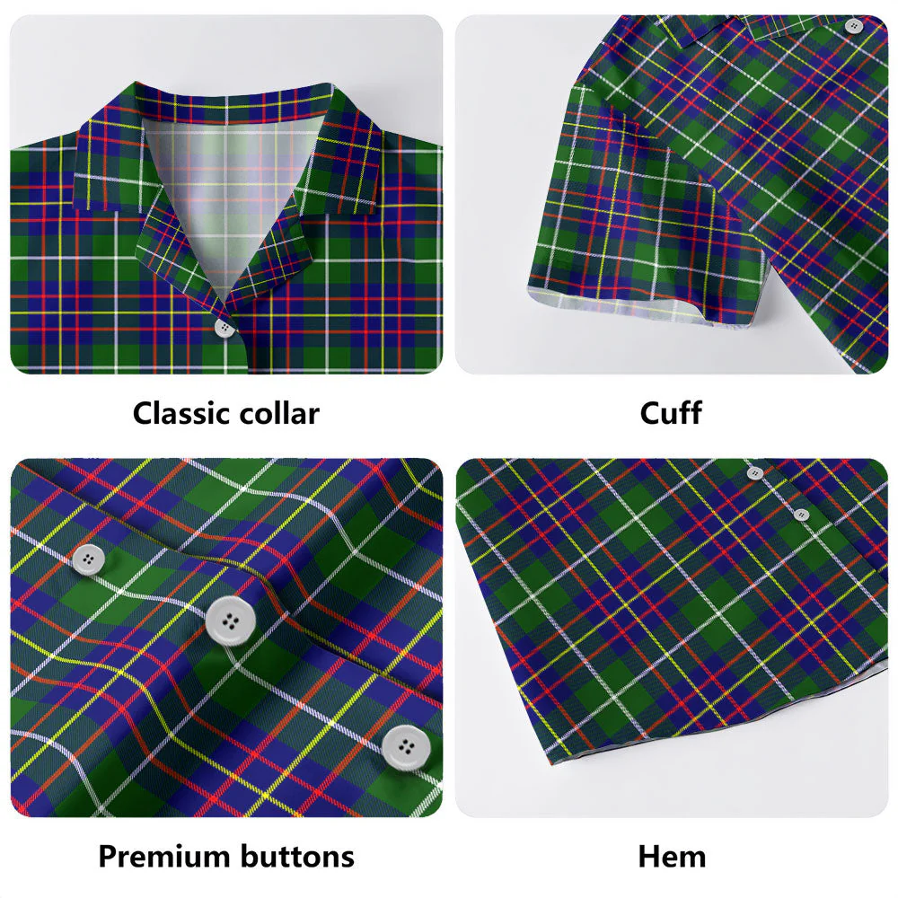 Scottish Inglis Modern Clan Badge Tartan Hawaiian Shirt - Image 4