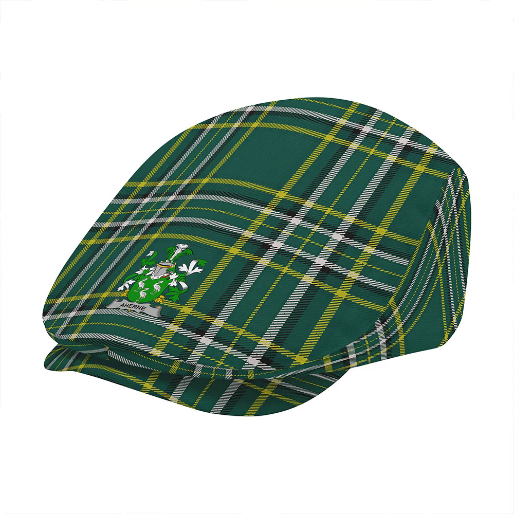 Irish Aherne Family Crest Tartan Flat Cap - Image 3
