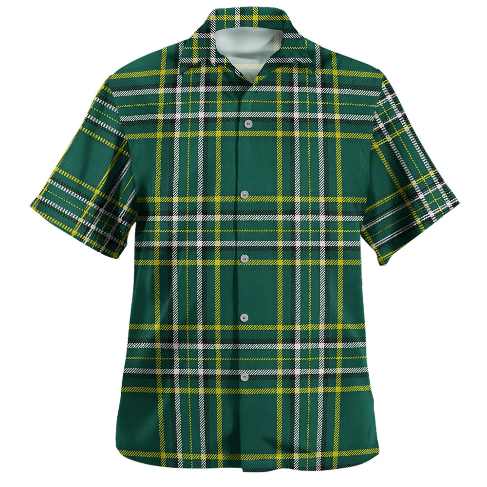 Irish Bond Family Crest Tartan Hawaiian Shirt - Image 2