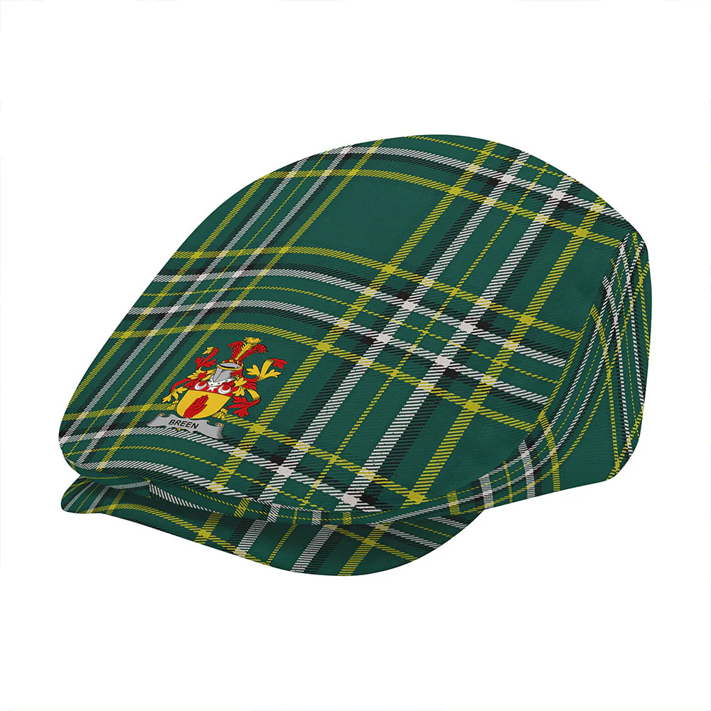 Irish Breen Family Crest Tartan Flat Cap - Image 3