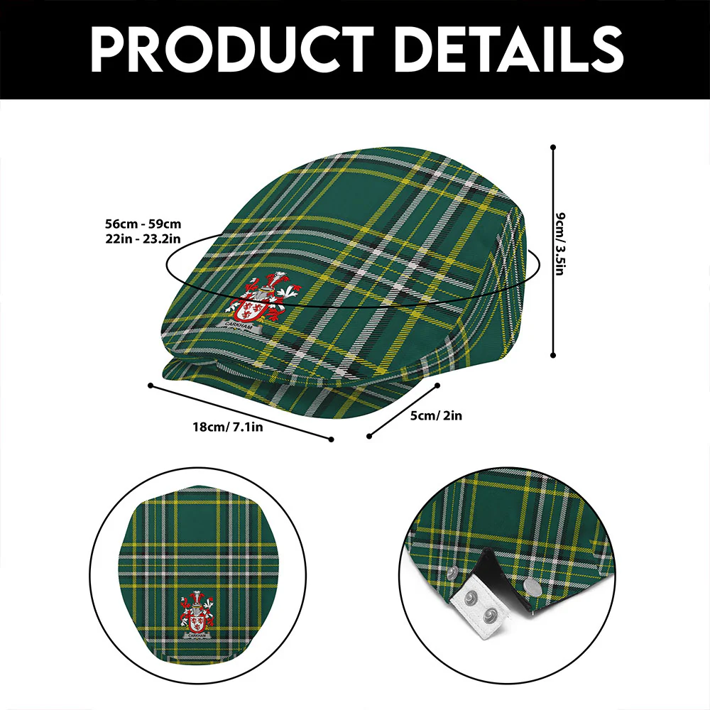 Irish Carkham Family Crest Tartan Flat Cap - Image 6