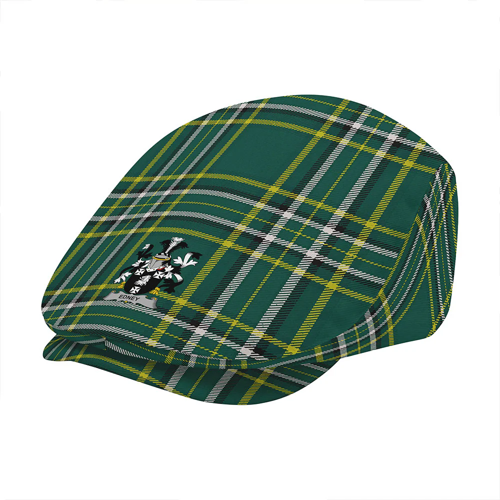 Irish Edney Family Crest Tartan Flat Cap - Image 3