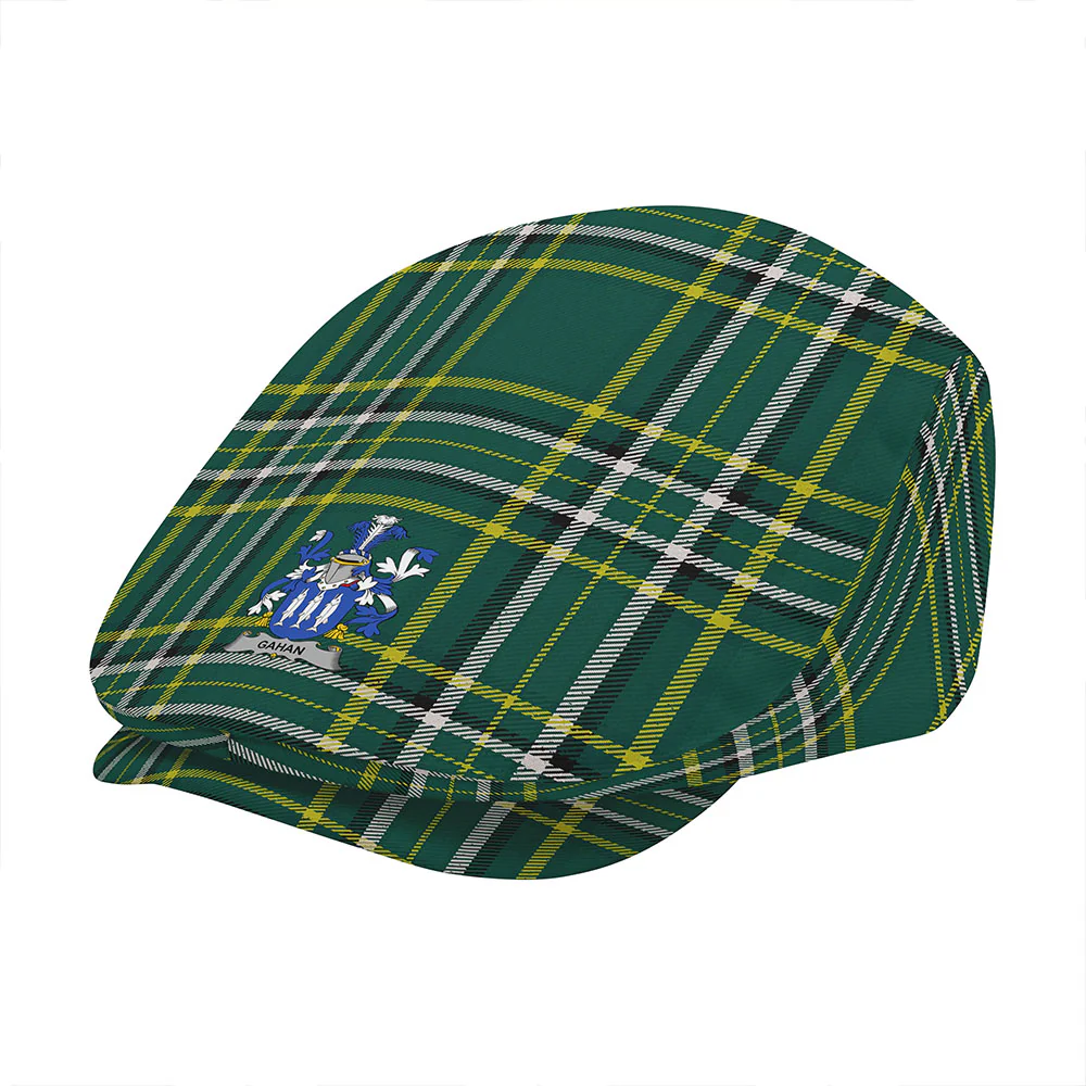 Irish Gahan Family Crest Tartan Flat Cap - Image 3
