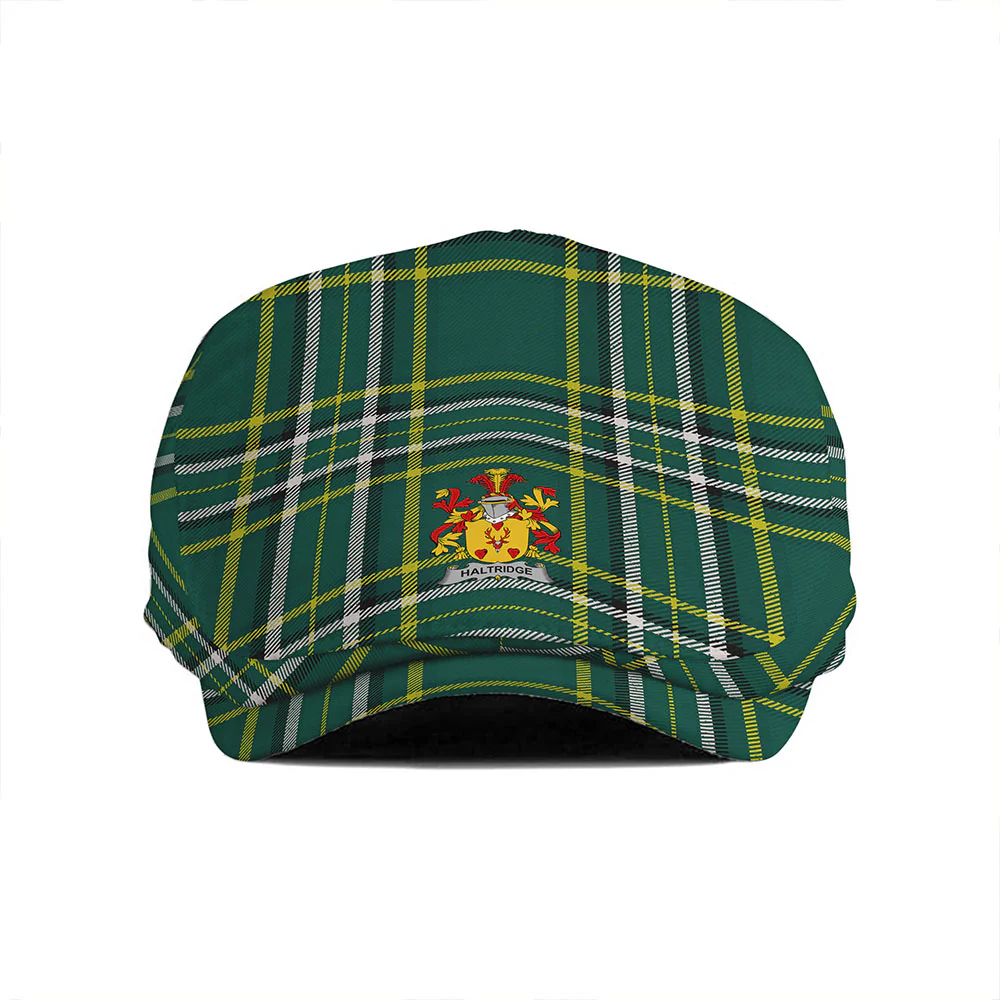 Irish Haltridge Family Crest Tartan Flat Cap