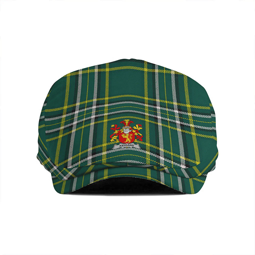 Irish Keigans Family Crest Tartan Flat Cap