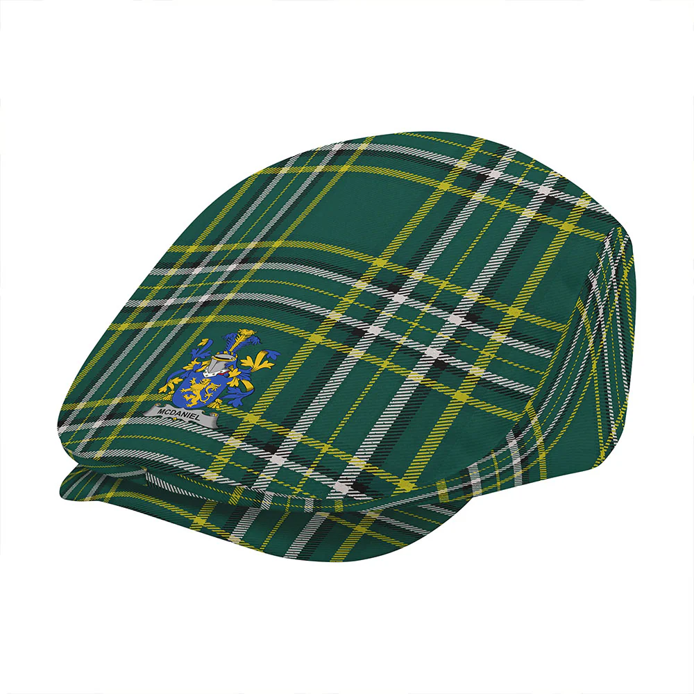 Irish McDaniel Family Crest Tartan Flat Cap - Image 3