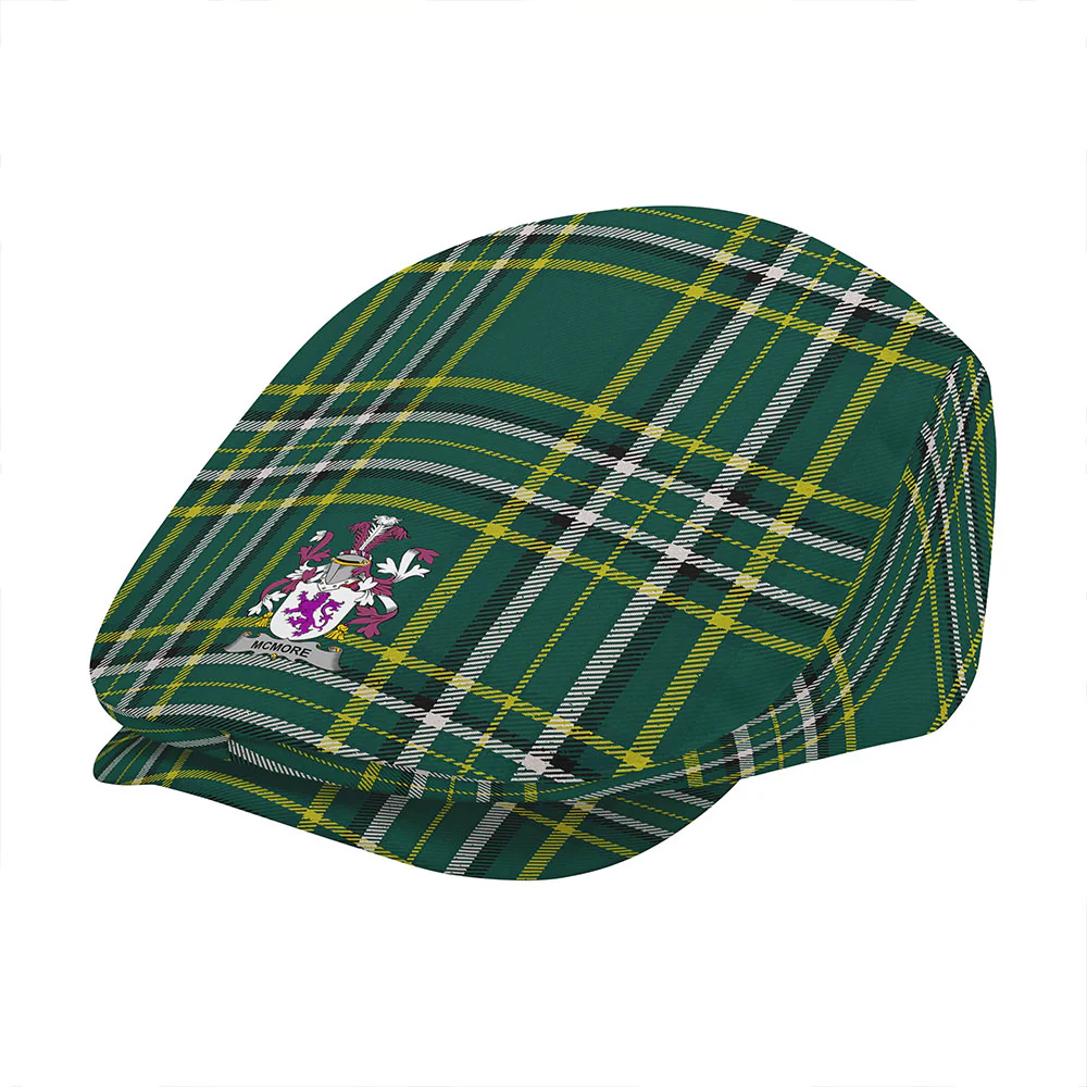 Irish McMore Family Crest Tartan Flat Cap - Image 3