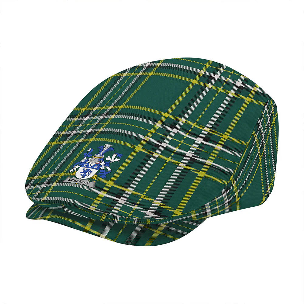 Irish McMurray Family Crest Tartan Flat Cap - Image 3