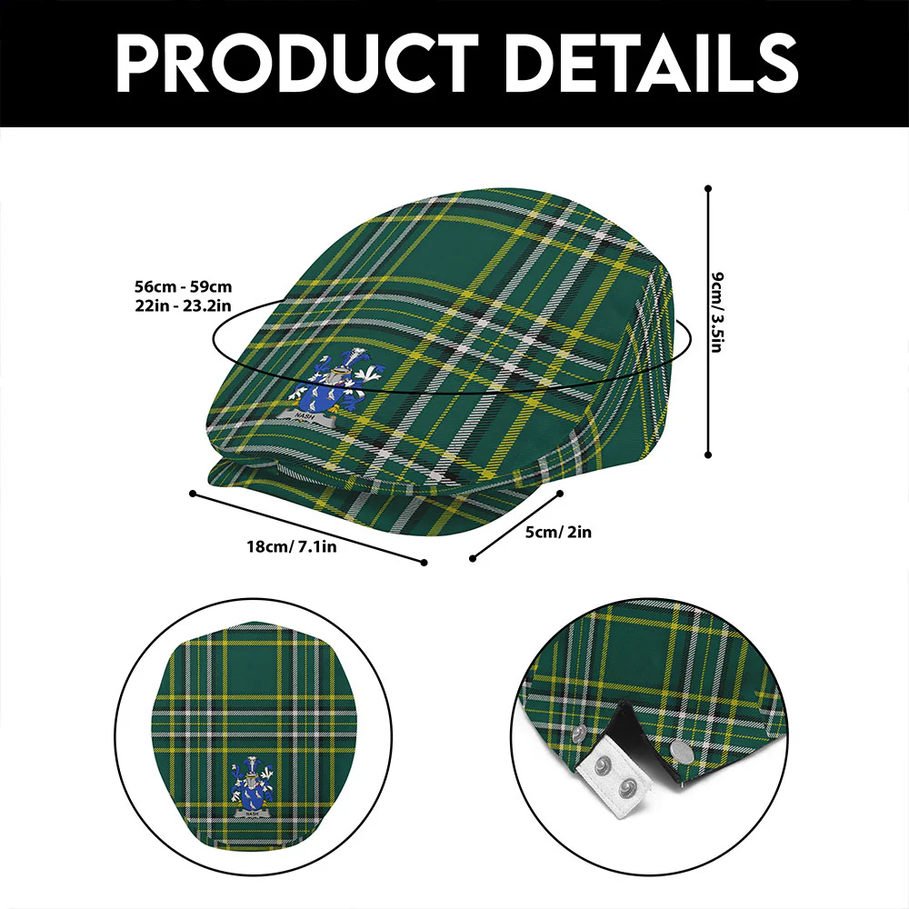 Irish Nash Family Crest Tartan Flat Cap - Image 6