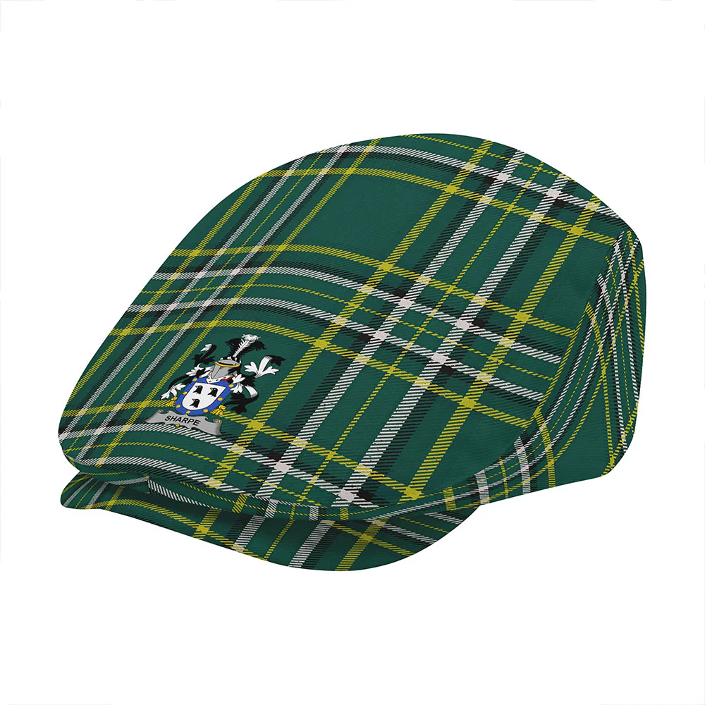 Irish Sharpe Family Crest Tartan Flat Cap - Image 3