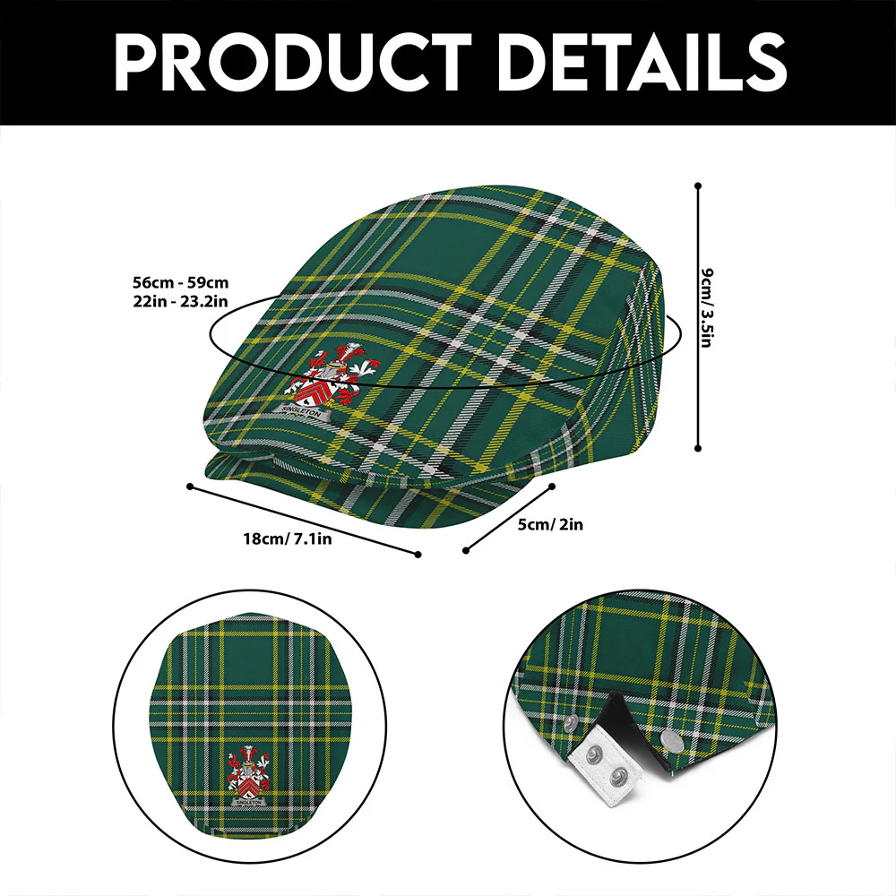 Irish Singleton Family Crest Tartan Flat Cap - Image 6