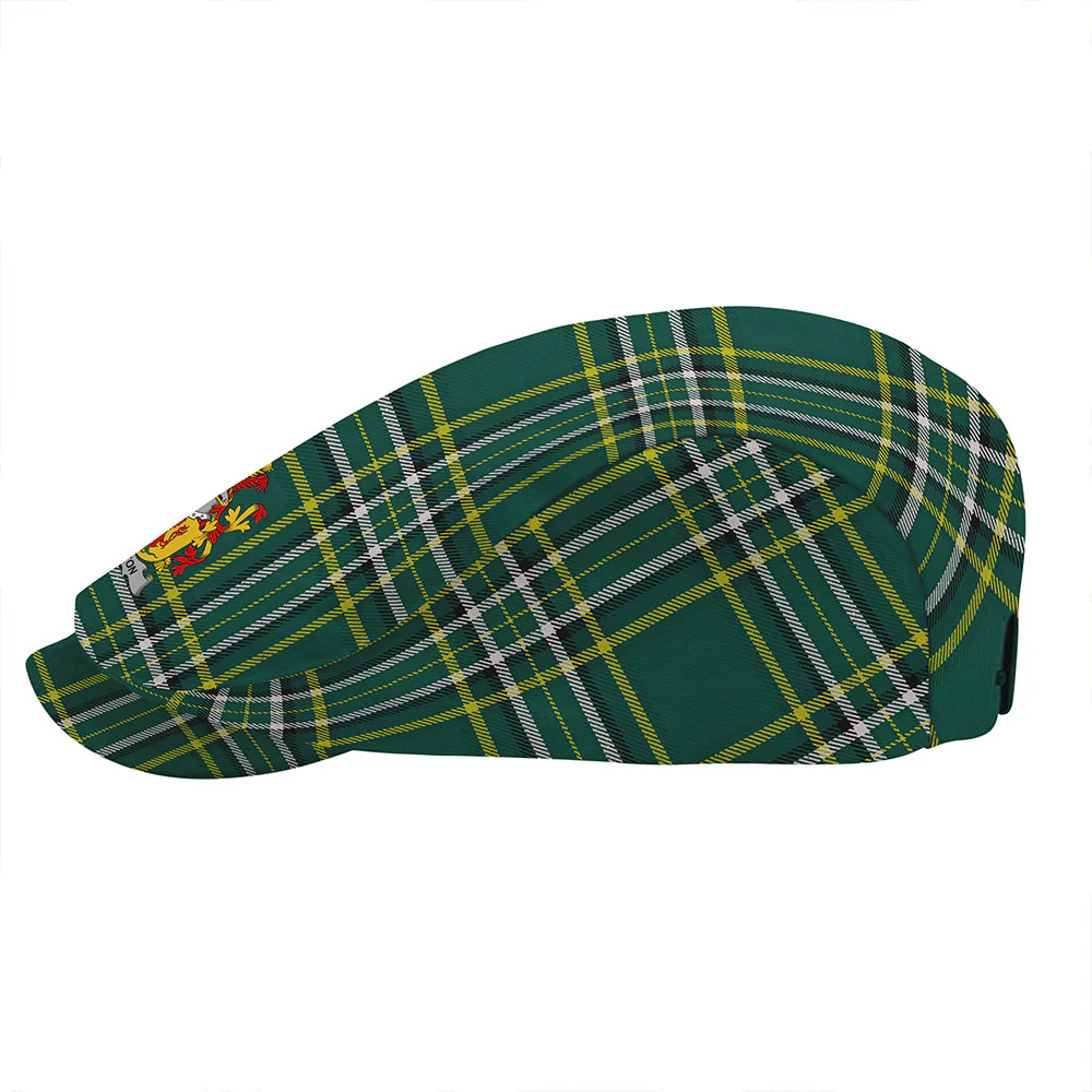 Irish Sutton Family Crest Tartan Flat Cap - Image 4
