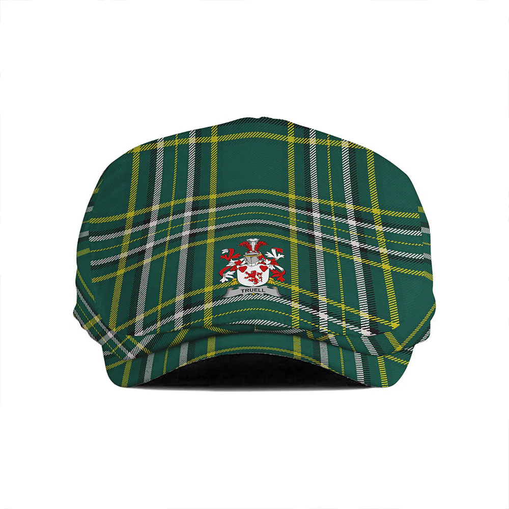 Irish Truell Family Crest Tartan Flat Cap