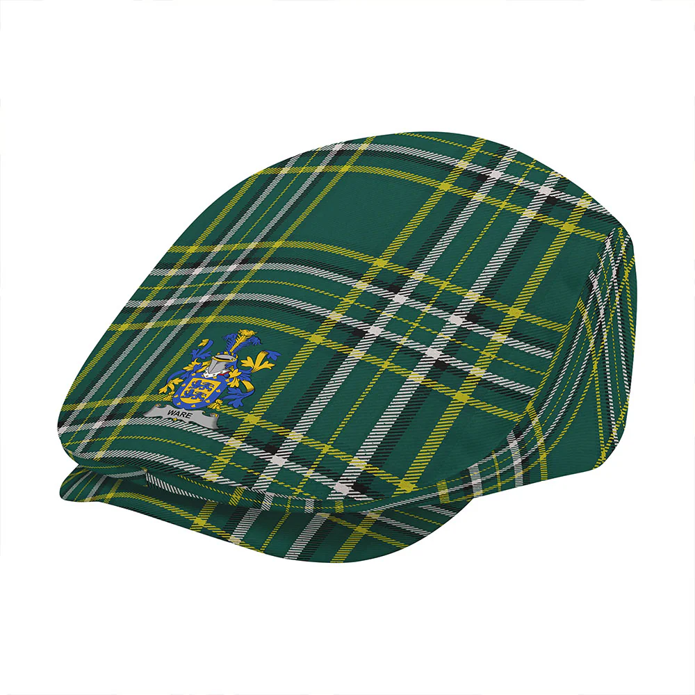 Irish Ware Family Crest Tartan Flat Cap - Image 3