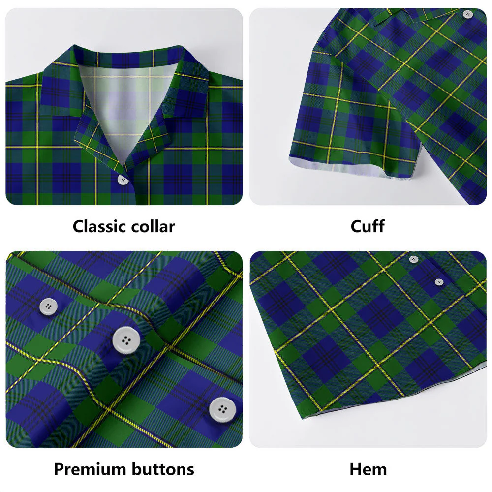 Scottish Johnston Modern Clan Badge Tartan Hawaiian Shirt - Image 4