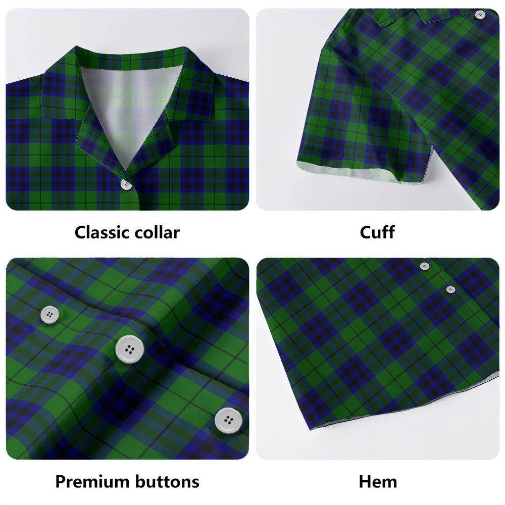 Scottish Keith Modern Clan Badge Tartan Hawaiian Shirt - Image 4