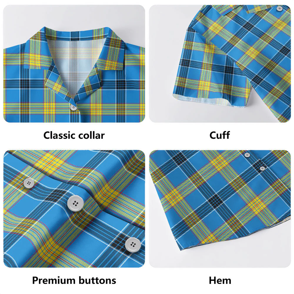 Scottish Laing Clan Badge Tartan Hawaiian Shirt - Image 4