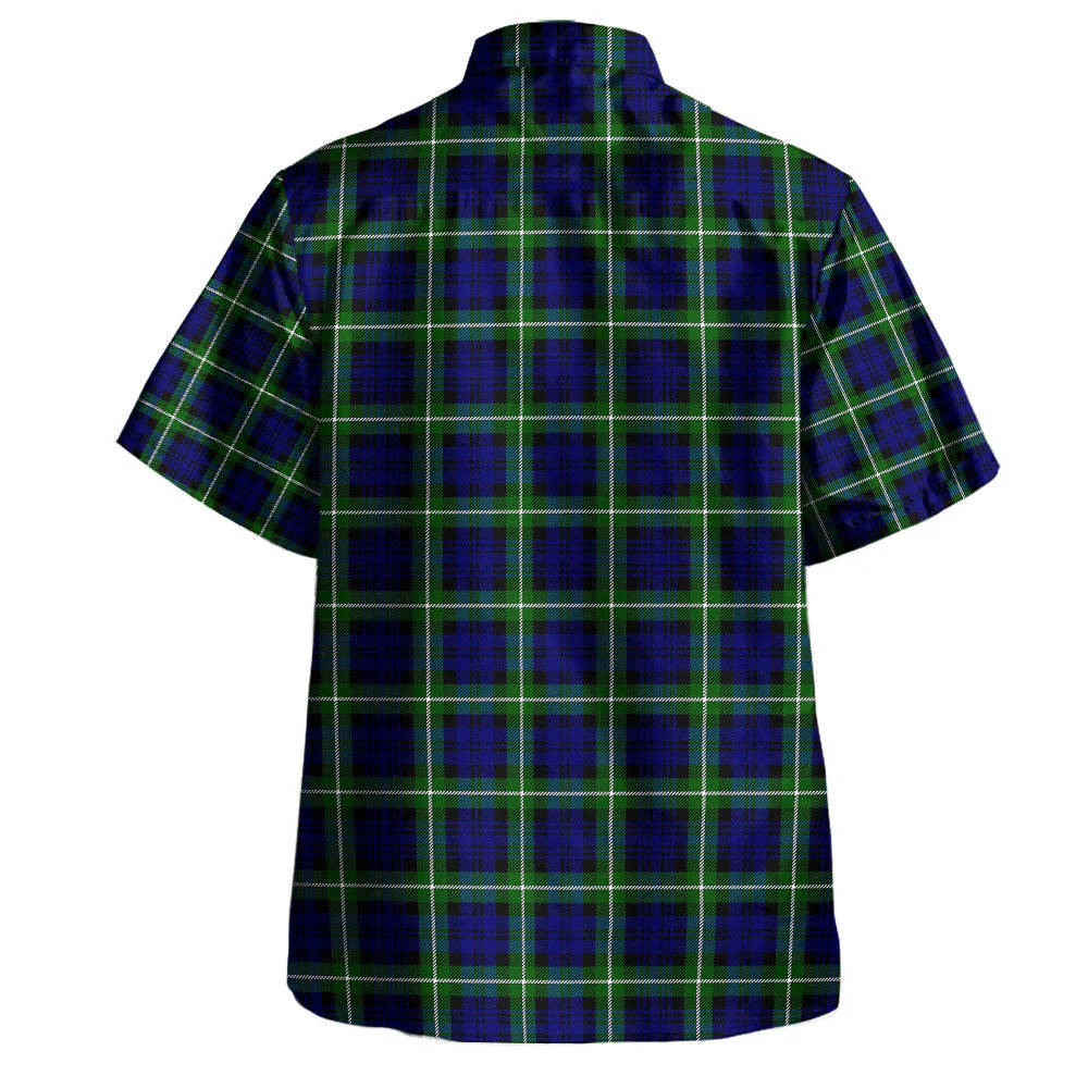Scottish Lamont Modern Clan Badge Tartan Hawaiian Shirt - Image 3