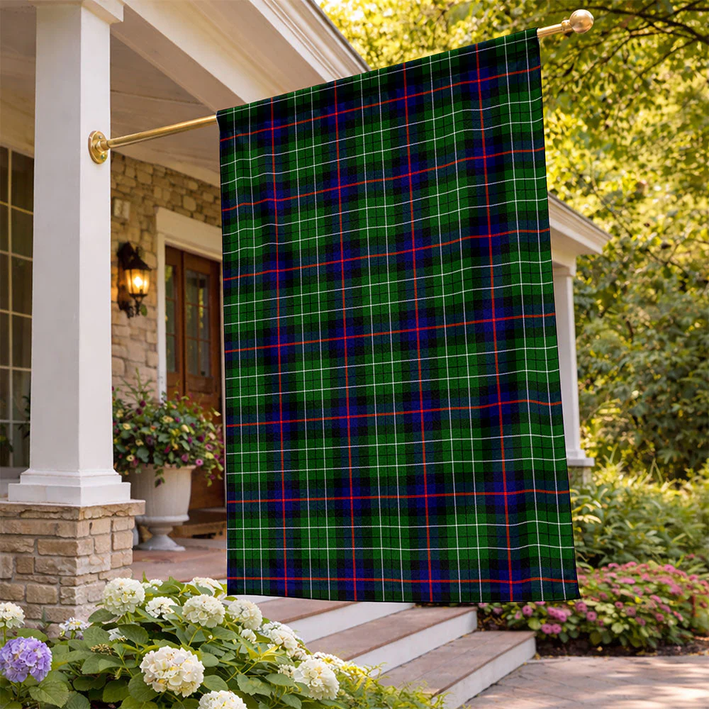 Scottish Leslie Hunting Clan Badge Tartan Flag Parade Vertical Style - Image 2