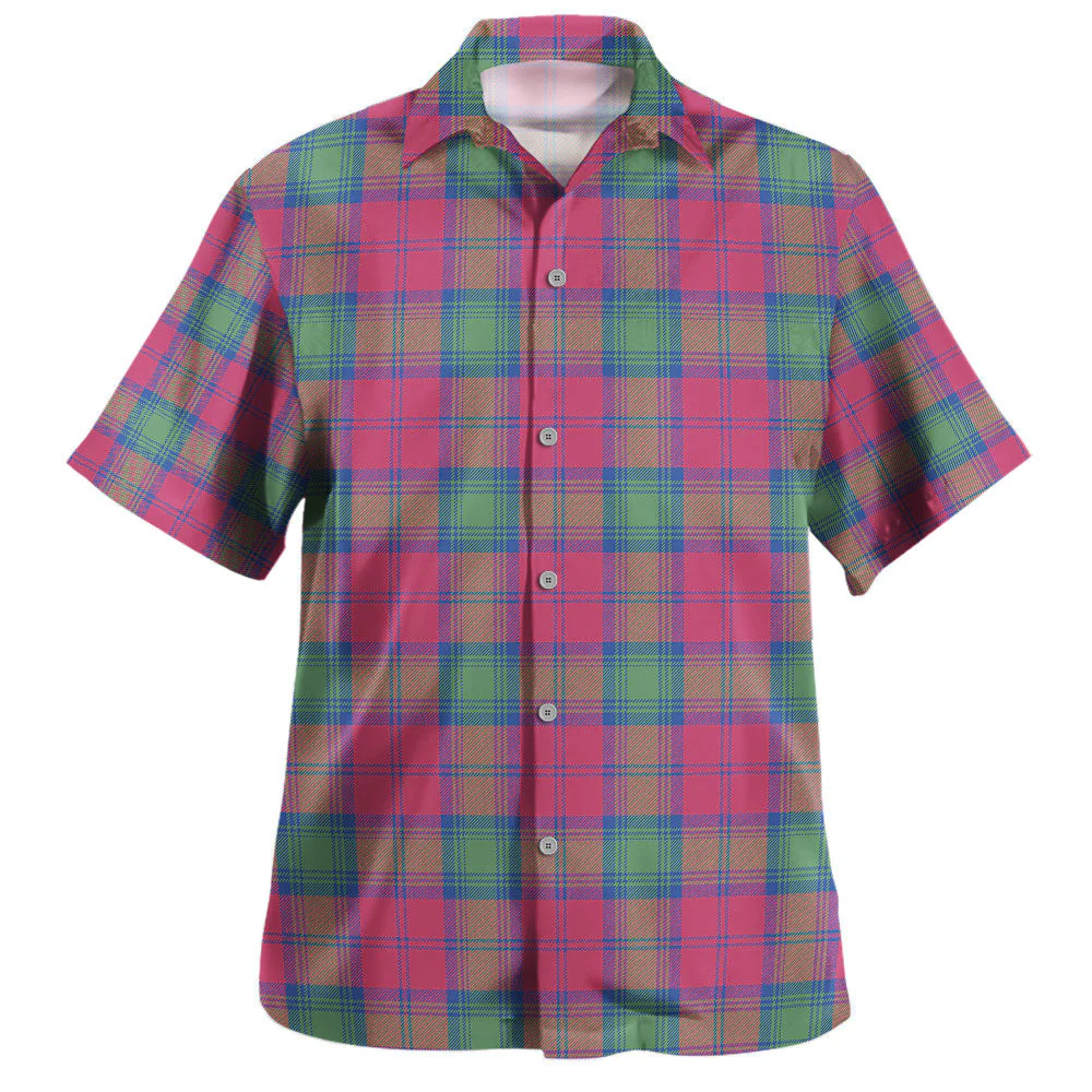Scottish Lindsay Ancient Clan Badge Tartan Hawaiian Shirt