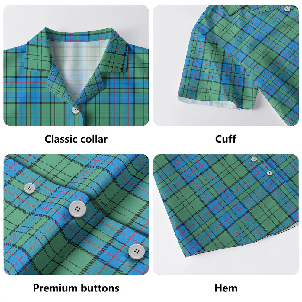 Scottish Lockhart Clan Badge Tartan Hawaiian Shirt - Image 4