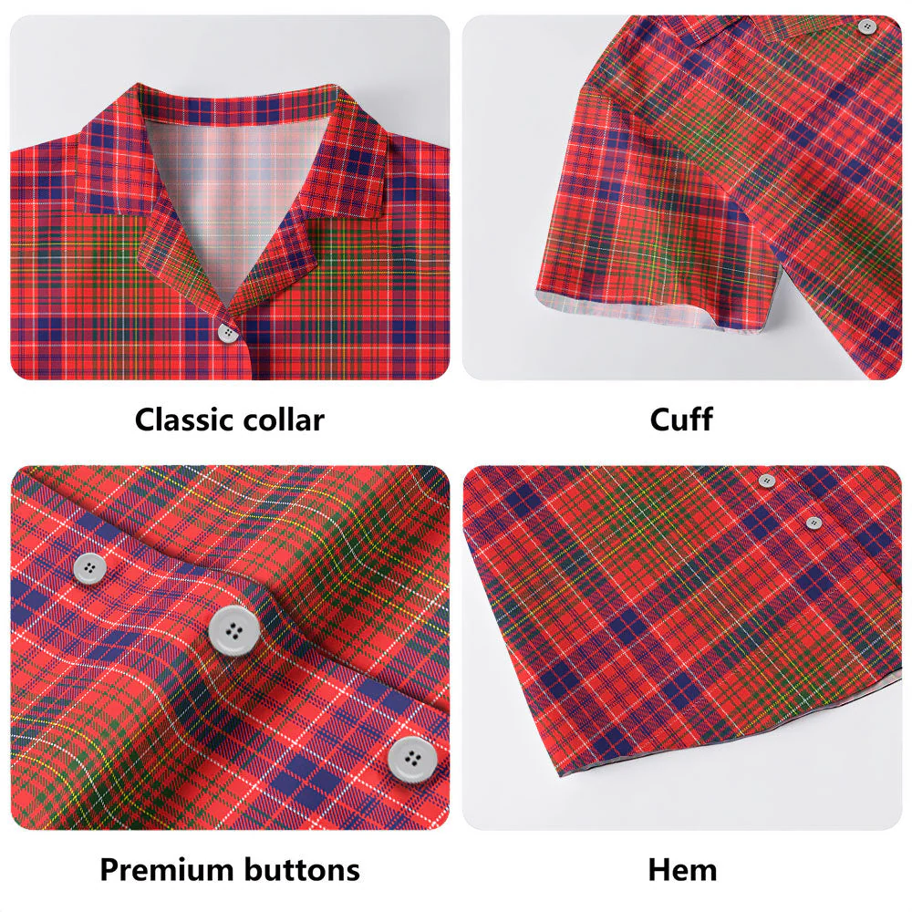 Scottish Lumsden Modern Clan Badge Tartan Hawaiian Shirt - Image 4