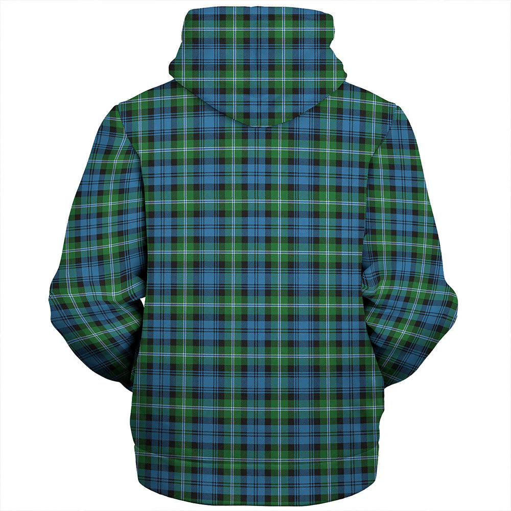 Scottish Lyon Clan Clan Badge Tartan Sherpa Hoodie - Image 2