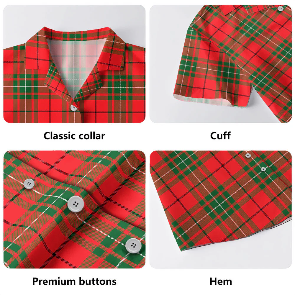 Scottish MacAulay Modern Clan Badge Tartan Hawaiian Shirt - Image 4