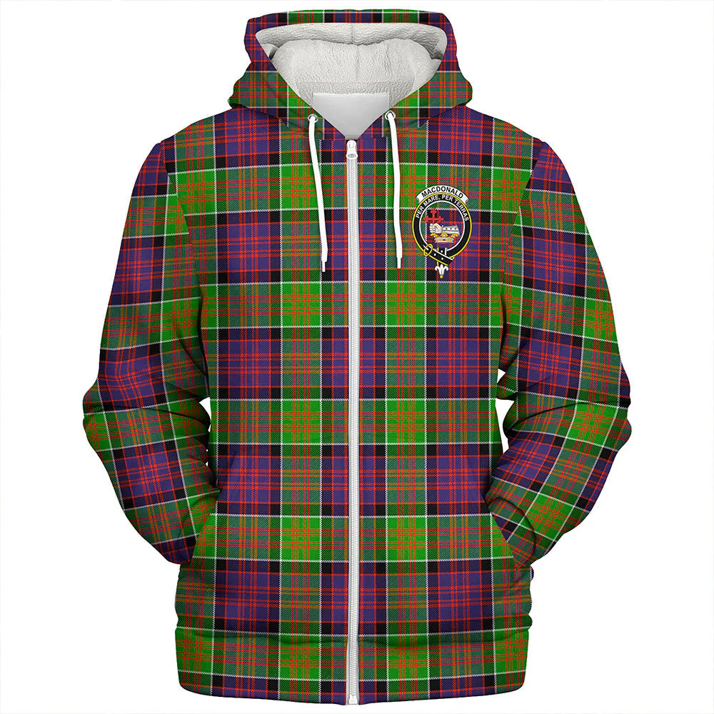 Scottish MacDonald of Clanranald Clan Badge Tartan Sherpa Hoodie - Image 3