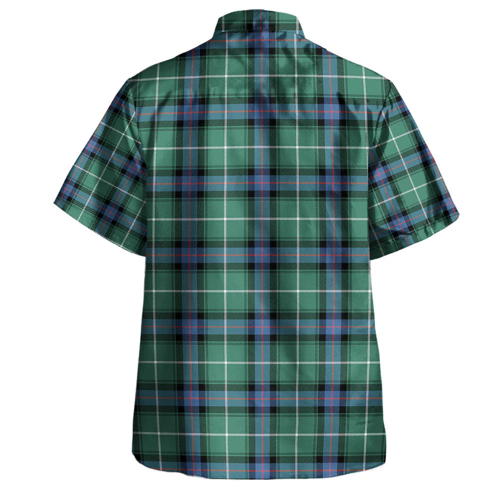 Scottish MacDonald of the Isles Hunting Ancient Clan Badge Tartan Hawaiian Shirt - Image 3