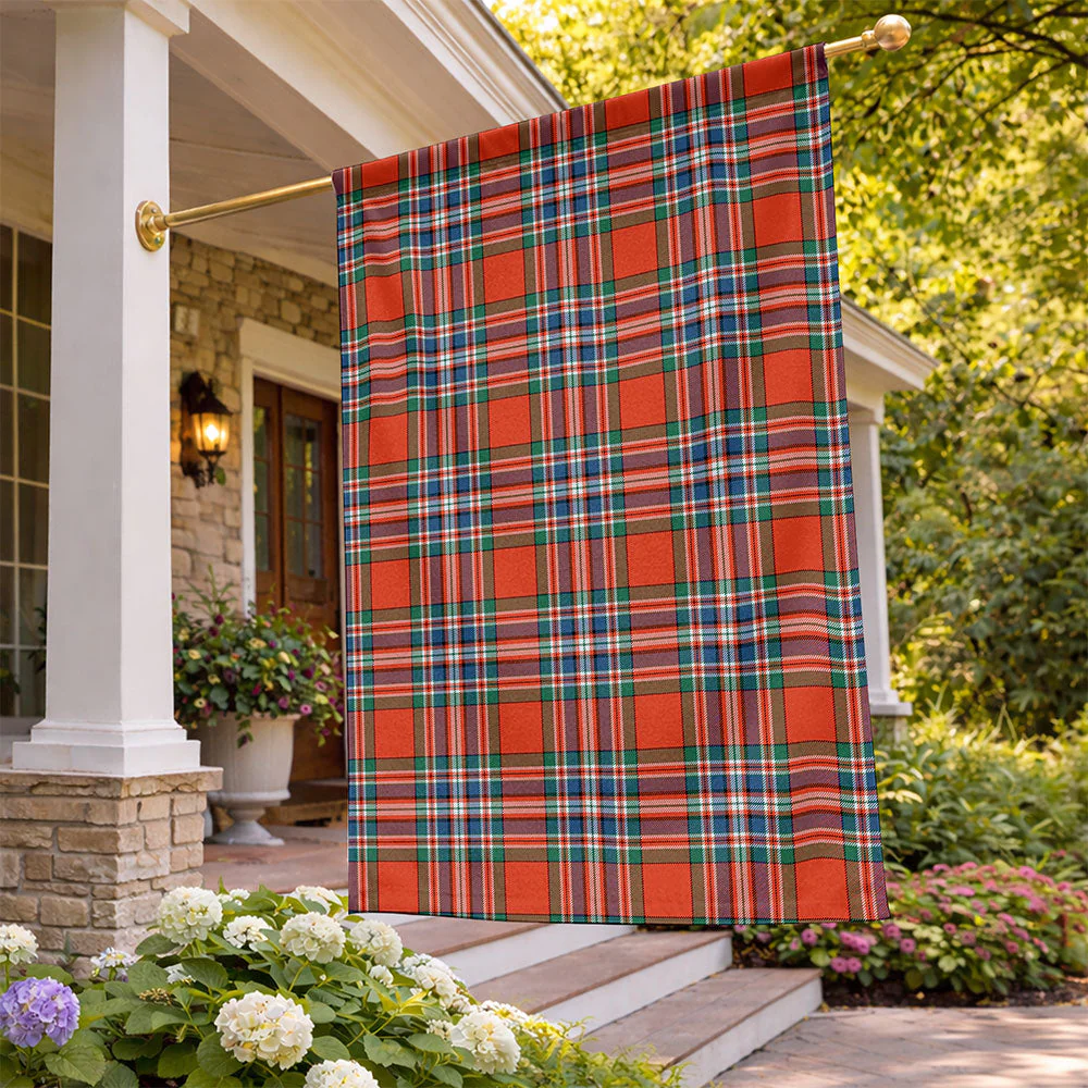 Scottish MacFarlane Ancient Clan Badge Tartan Flag Parade Vertical Style - Image 2