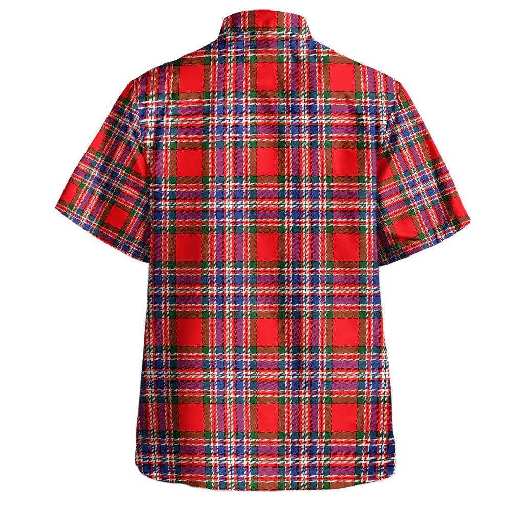 Scottish MacFarlane Modern Clan Badge Tartan Hawaiian Shirt - Image 3
