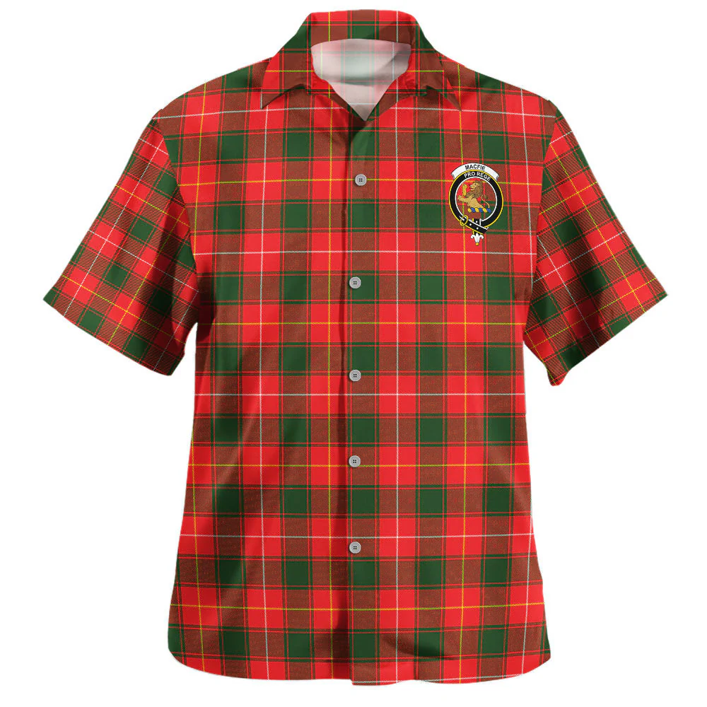 Scottish MacFie Clan Badge Tartan Hawaiian Shirt - Image 2