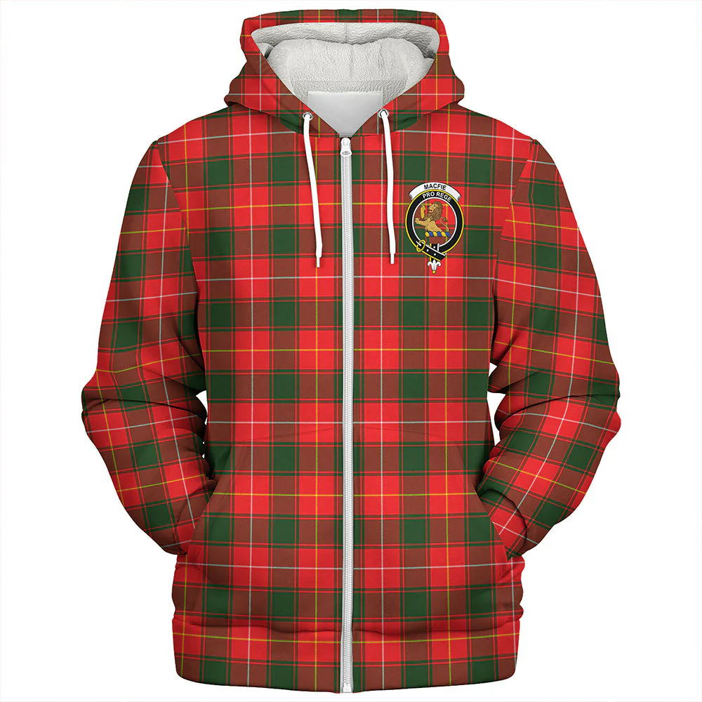 Scottish MacFie Clan Badge Tartan Sherpa Hoodie - Image 3