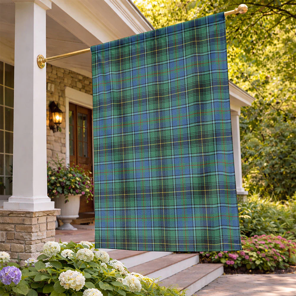 Scottish MacInnes Ancient Clan Badge Tartan Flag Parade Vertical Style - Image 2