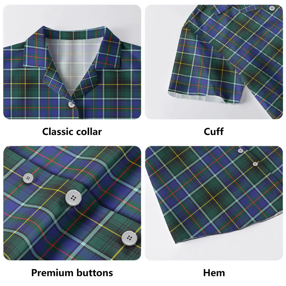 Scottish MacInnes Modern Clan Badge Tartan Hawaiian Shirt - Image 4