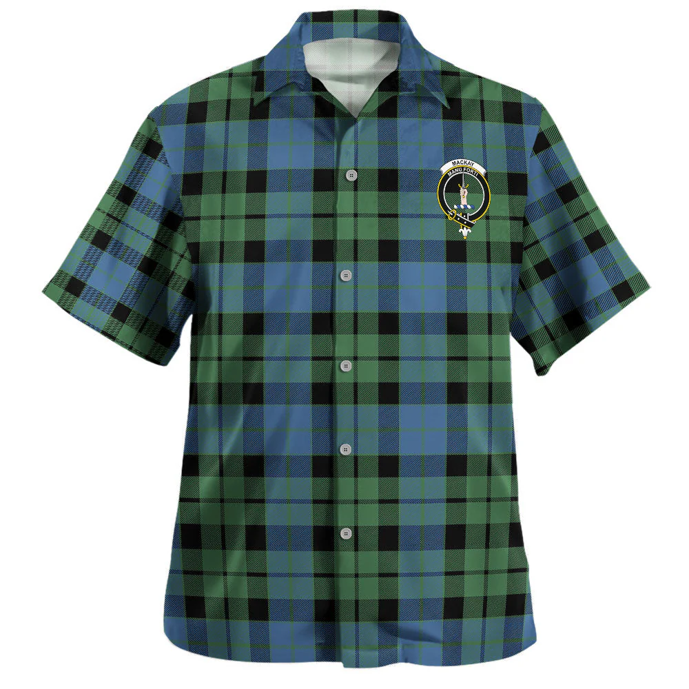 Scottish MacKay Ancient Clan Badge Tartan Hawaiian Shirt - Image 2