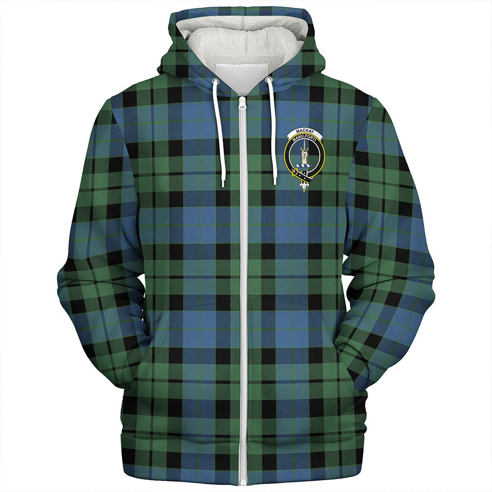 Scottish MacKay Ancient Clan Badge Tartan Sherpa Hoodie - Image 3