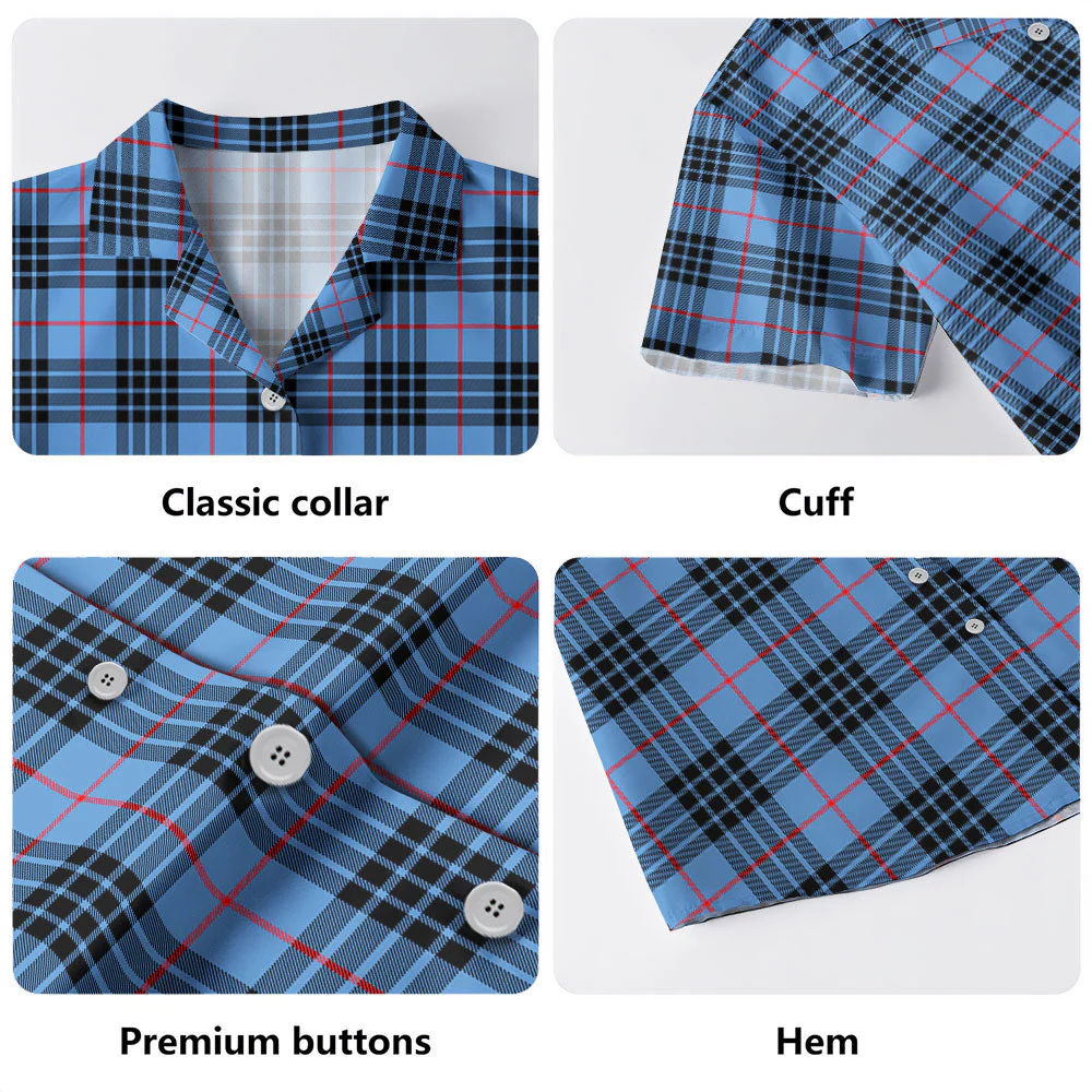 Scottish MacKay Blue Clan Badge Tartan Hawaiian Shirt - Image 4