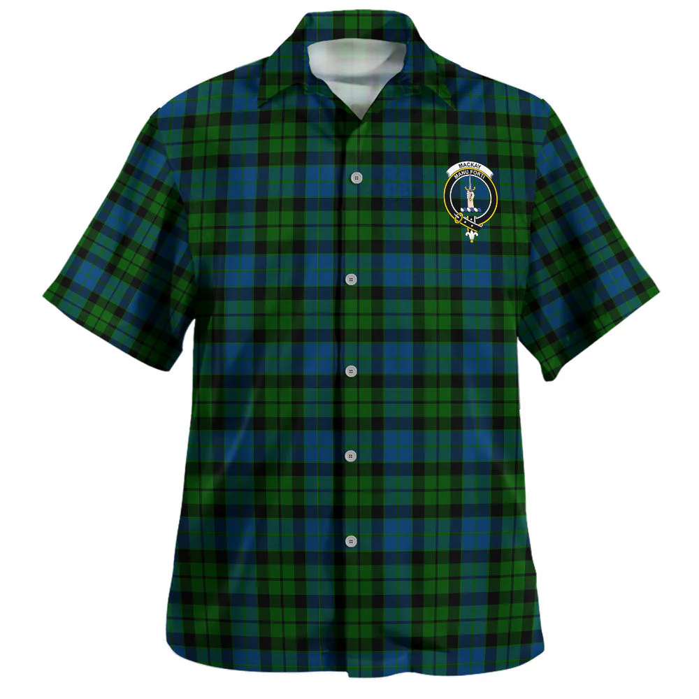 Scottish MacKay Modern Clan Badge Tartan Hawaiian Shirt - Image 2