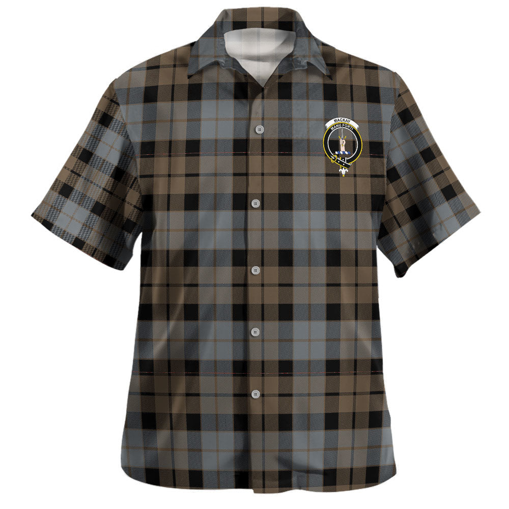 Scottish MacKay Weathered Clan Badge Tartan Hawaiian Shirt - Image 2