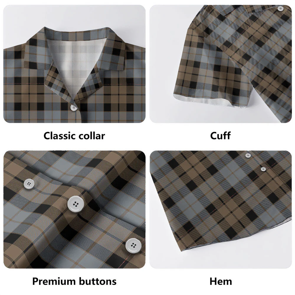 Scottish MacKay Weathered Clan Badge Tartan Hawaiian Shirt - Image 4