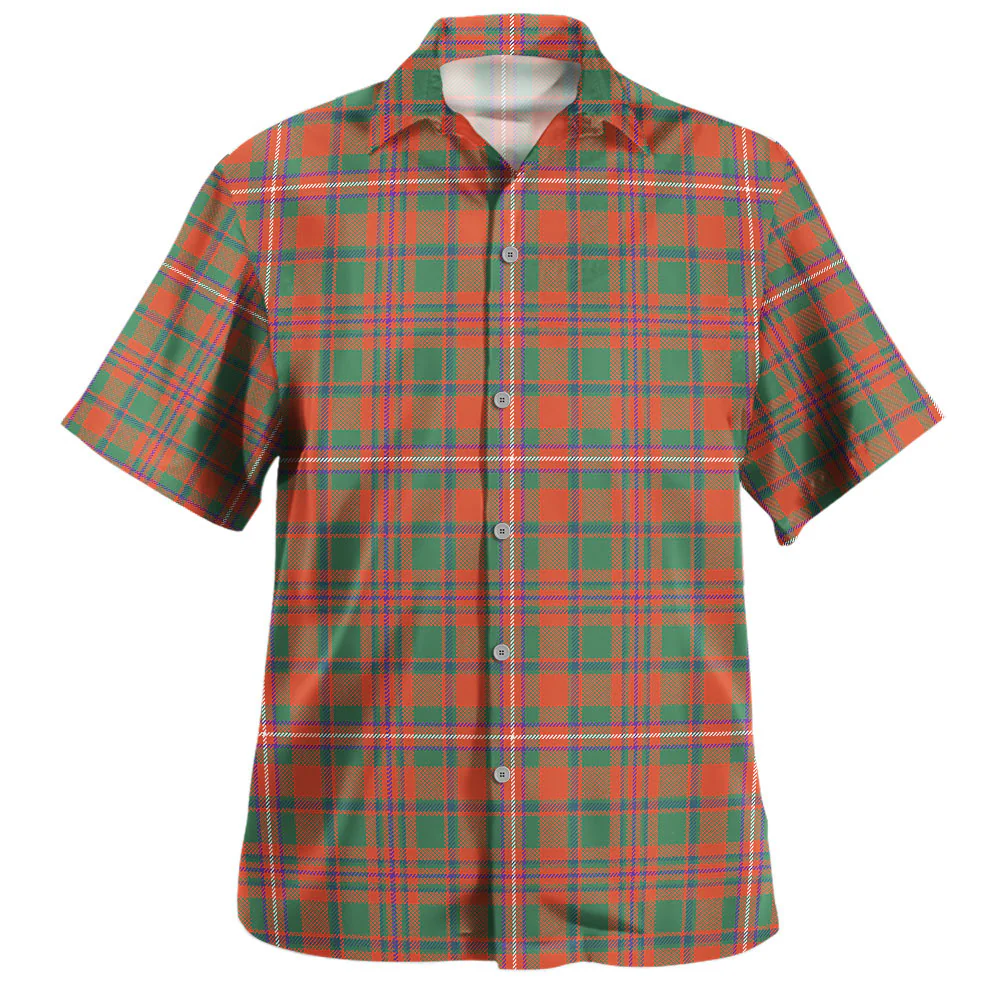 Scottish MacKinnon Ancient Clan Badge Tartan Hawaiian Shirt