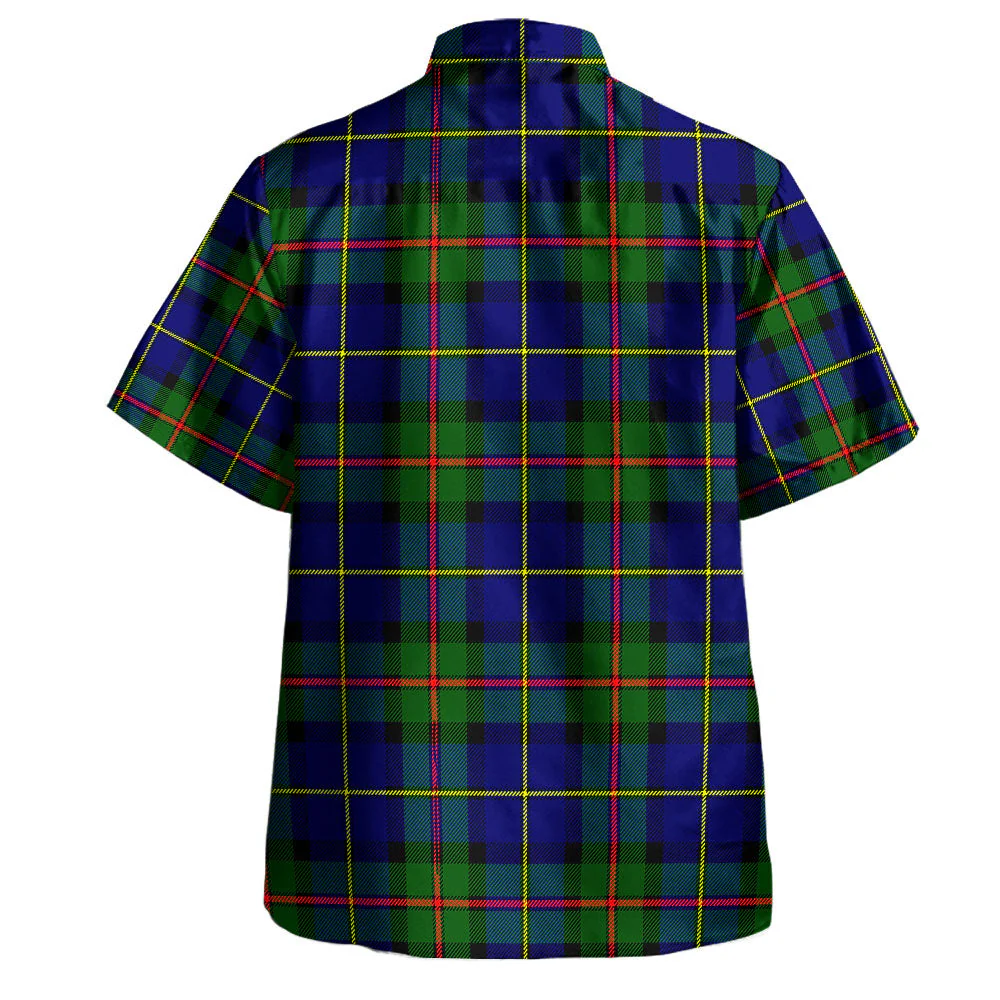 Scottish MacLeod of Harris Modern Clan Badge Tartan Hawaiian Shirt - Image 3